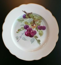 KPM Berlin Jugendstil Teller Englisch Glatt mit Obst Weichmalerei um 1900 (Nr.1)