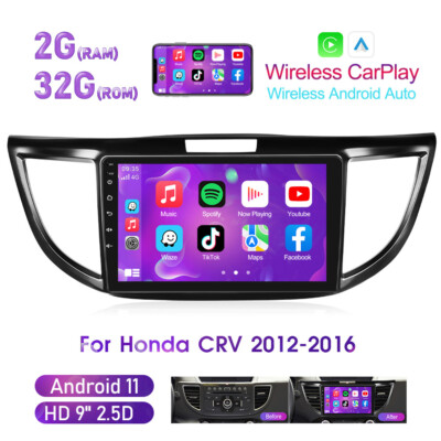2+32GB Autoradio Car Stereo GPS Navi RDS Für Honda CRV 2012-16 Carplay Android