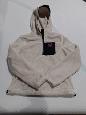 ABERCROMBIE & FITCH KIDS GIRLS FLEECE HOODIE SWEATSHIRT 1/4 Zip Size Large