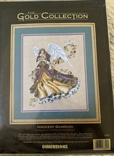 Dimensions Gold INNOCENT GUARDIAN Cross Stitch Kit #3820 USA Made Angel & Deer