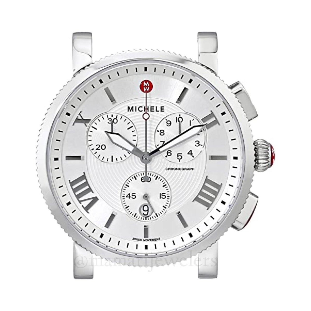 Michele Sport Sail Large Chronograph Roman Numeral Watch 