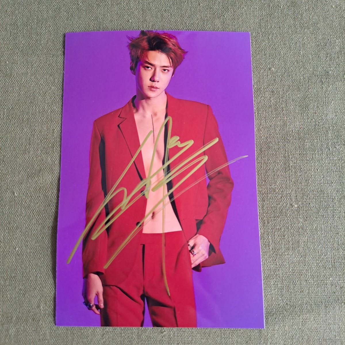 EXO SEHUN Oh Se Hun Autographed Signed Photo Autographs LOVE SHOT