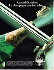 Publicité Advertising 088  1984   champagne Canard-Duchene  sabre