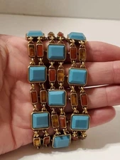 Lucky Brand Blue multi color bracelet 7"  (B114)