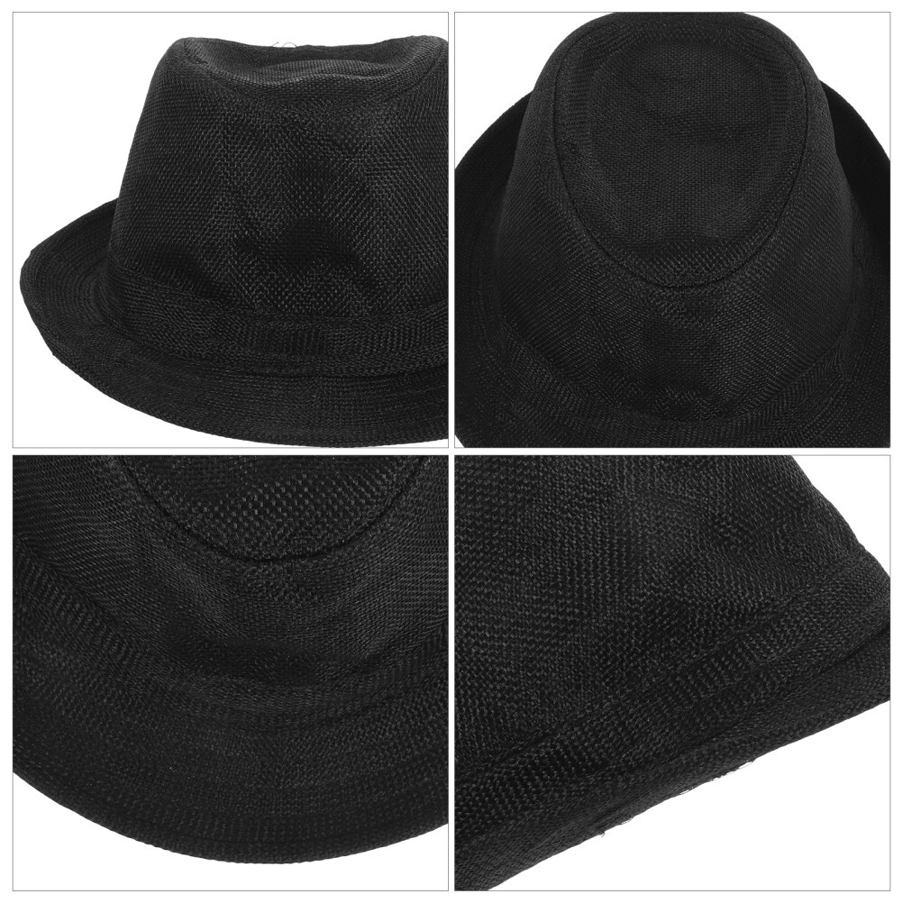 1PC Black Fedora Hat for Magician Costume Kids Halloween Dress-Up Party