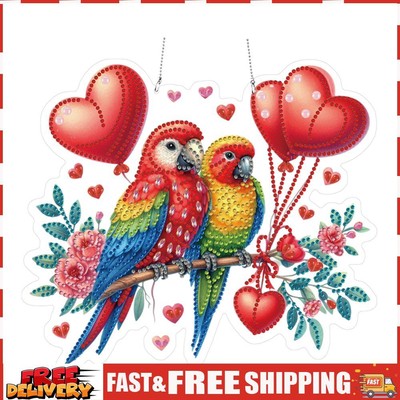 Acrylic Special Shape Flower Cross DIY Diamond Art Pendant Kit for Wall Window S