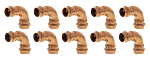 (10 PCS) 3/4" x 1/2" Propress Copper 90° Elbow P X P, Press x Press Fitting