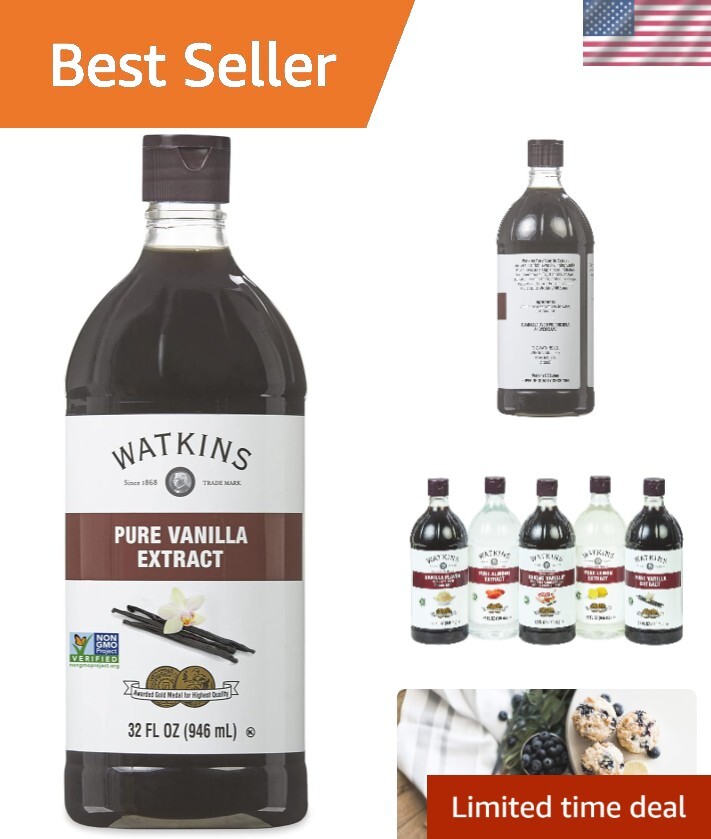 Pure Vanilla Extract, with Madagascar Vanilla Beans, Non-GMO, Kosher, 32 oz. ...