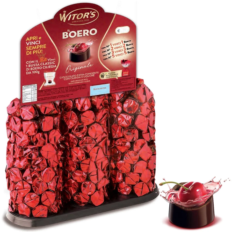 Espositore Witor's Expo Boero Confezione 240 pz Espositore Bar Ripieno Liquore