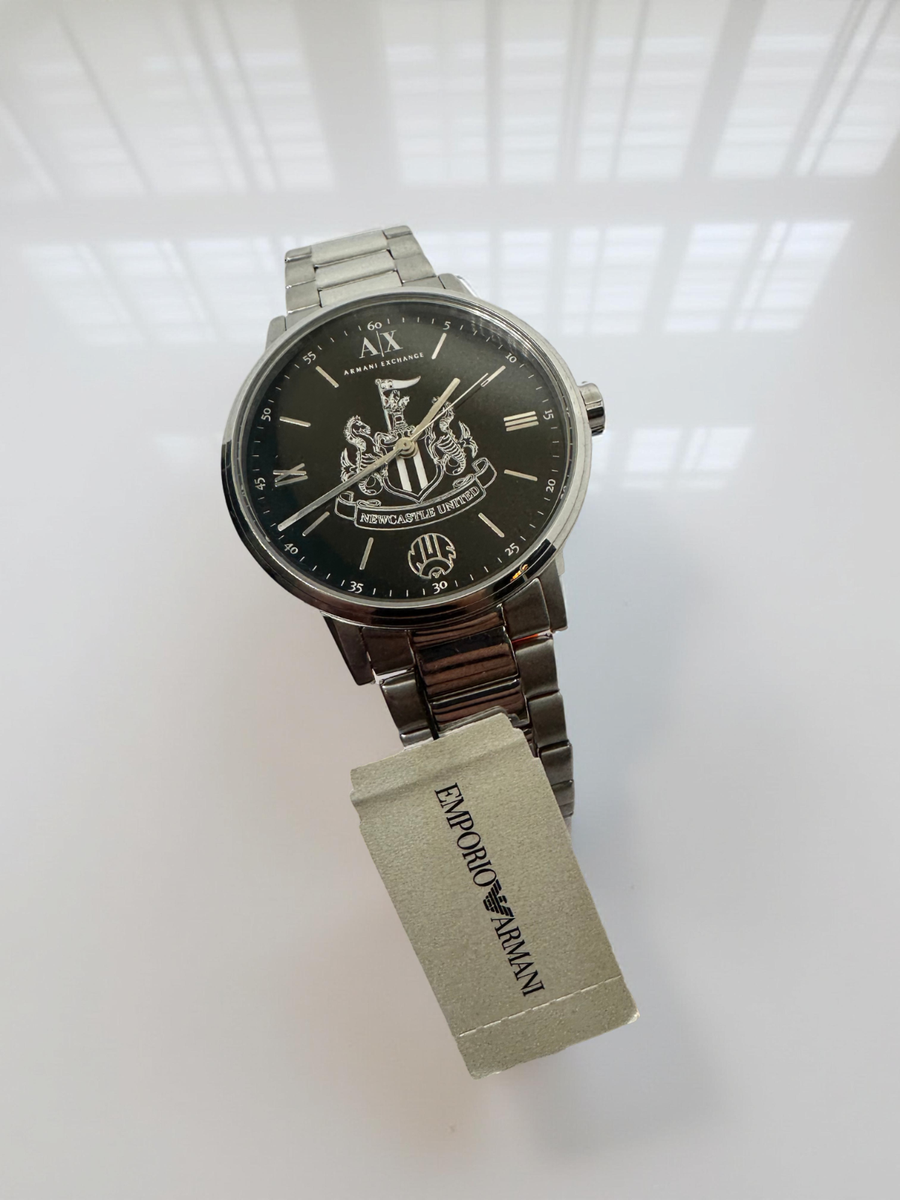 Newcastle United FC Armani Exchange mens designer watch NUFC