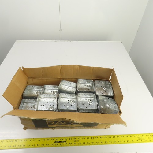 Hubbell Raco 4" x 4" x 1-1/2" Deep Electrical Outlet Boxes 1/2&3/4" KO's Lot/47 - 第 11/11 張圖片