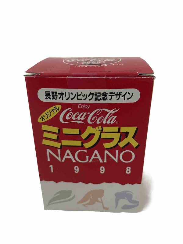 Coca Cola Nagano 1998 Japan OLYMPIC GAMES 4 oz Drinking Glass NIB New Unused