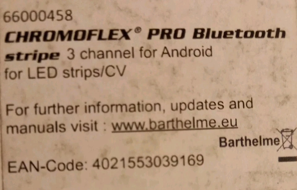 CHROMOFLEX PRO BLUETOOTH STRIPE 3 CHANNEL FOR ANDROID Barthelme ! NEW ! (P) - Bild 2 von 2