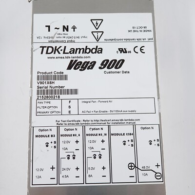 TDK Lambda Vega 900 V901X6H Power Supply | eBay