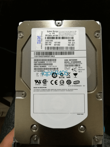 1PC IBM 49Y1856 49Y1860 300GB 15K SAS 6G 3.5" HOT SWAP HARD DRIVE - 第 1/2 張圖片