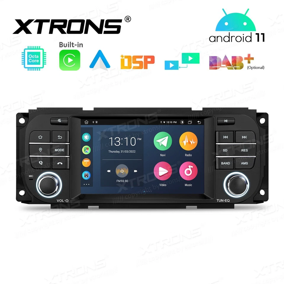 AUTORADIO ANDROID 11 STEREO AUTO 5" JEEP GRAND CHEROKEE DODGE CHRYSLER CRUISER - Immagine 3 di 4