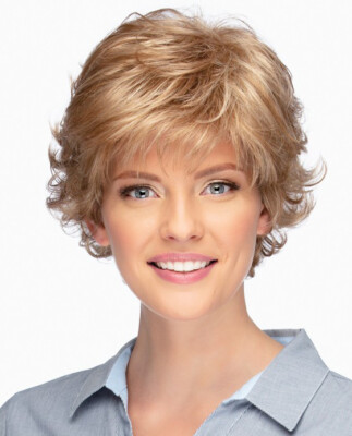 MANDY Wig by ESTETICA, *ALL COLORS!* Stretch Cap, Short Curly Style, New