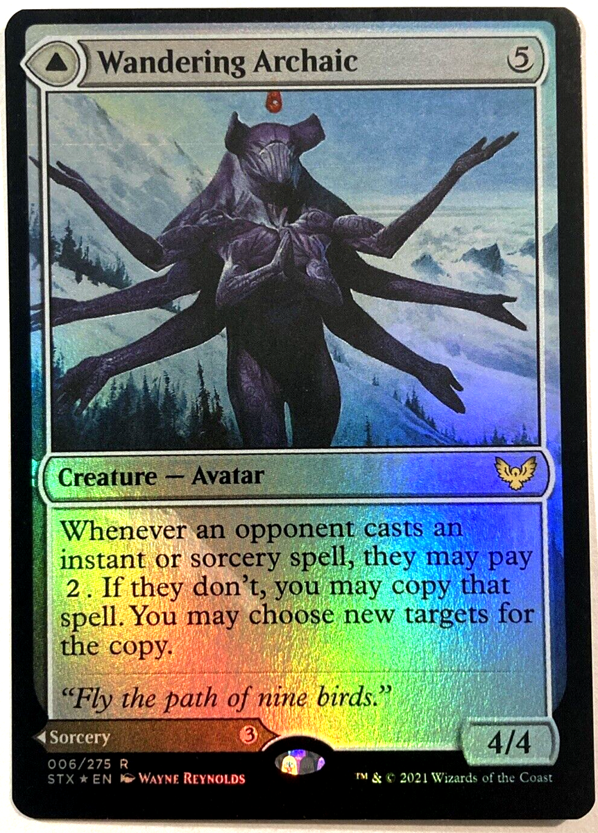 MTG Wandering Archaic FOIL Strixhaven: School of Mages 6 LP | eBay