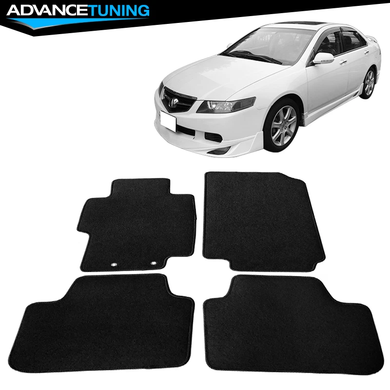 Fits 04 08 Acura Tsx Sedan Black Nylon Front Rear Floor Mats Carpets Liner 4pcs