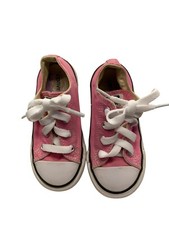 Converse Toddler Size 8 Pink Canvas All Star Low Top Sneakers 7122