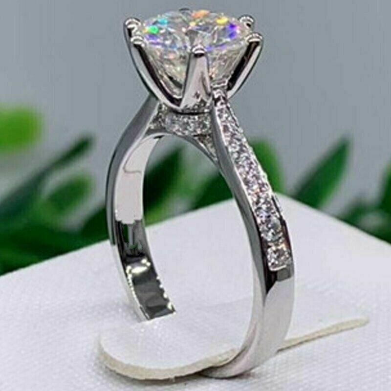 1.60 ct Round Cut Diamond 14k White Gold Finish Halo Solitaire Wedding Ring Tania sprzedaż wysyłkowa