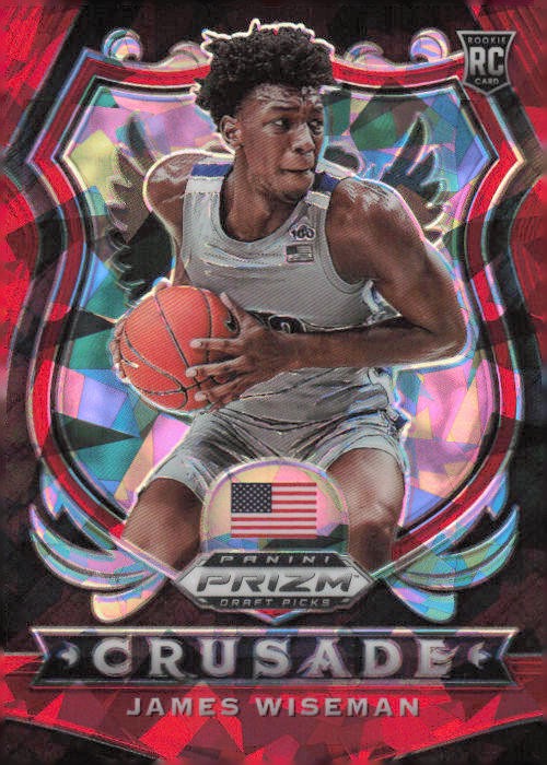 2020 Panini Prizm Draft Picks Collegiate #82 James Wiseman Red Ice