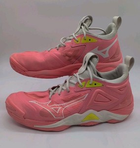 Mizuno Volleyball Shoes Wave Momentum 3 Candy Coral Pink Woman's Size 11