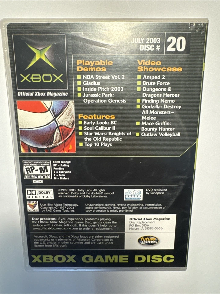 July 2003 Xbox Magazine NBA Street Vol 2 Game Demo Disc - Image 2 of 4