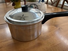 Vintage West Bend Stainless Steel 4 qt Stock Pot With Vented Lid Made In USA