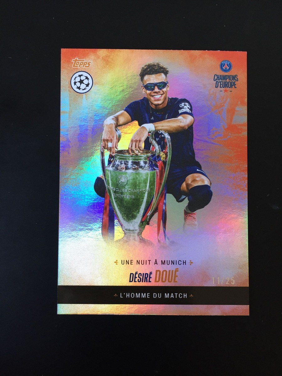 2025 Topps Paris Champions D'Europe Desire Doue PSG France Orange