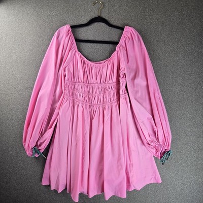 chinese dress ladies STAUD PHARE SILK DRESS ROSE