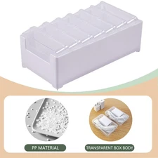 1Set Data Cable Storage Box Cable Organizer Jewelry Card Desk Storage Box 7Grids