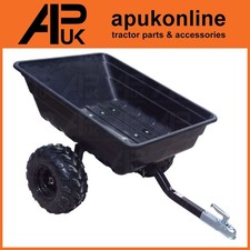 700kg Quad Tipping Trailer Heavy Duty Plastic Pan for Muck Compost Gravel Soil