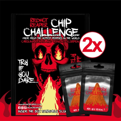 2x CHIP CHALLENGE - WORLDS HOTTEST CHILLI CHIP 🔥- (Duo Challenge) CLASSIC - Image 1 of 4