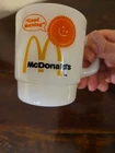 Vintage McDonald’s Coffee Cup Fire King Anchor Hocking Milk Glass "Good MORNING"