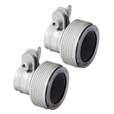 Intex Hose Conversion Adapter B Kit (Pair) Replacement Part 1 Pack, Gray