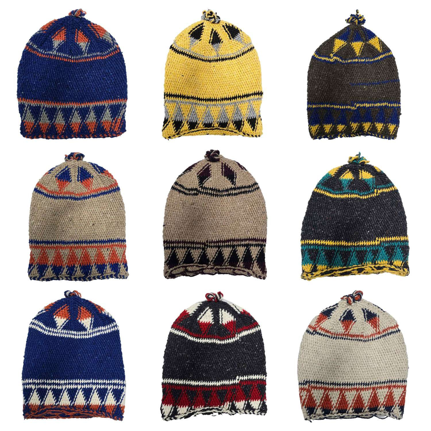 APL Cappello unisex invernale multicolore berretto marocchino 100% lana lavorato a mano