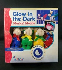 Vintage Musical Mobil For Crib Infantino Teddy Bears Glow In The Dark 1995"