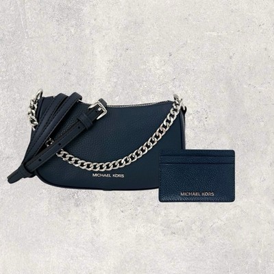 Michael Kors MK Tasche Crossbody Geldbörse Jet Set Travel Carmela Blau Leder NEU