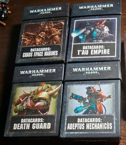 Warhammer 40k Datacards: Adeptus Mechanicus T'AU,Death Guard And Chaos Space Mar