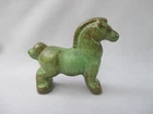 Frankoma Pottery Sapulpa, OK. Miniature Trojan Horse Fig Ada Clay Prairie Green