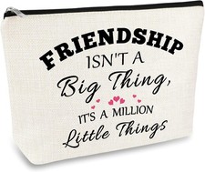 Friends Friendship Gifts for Women Makeup Bag Best Friend Birthday Gifts Cosmet