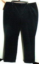 Talbots Womens Corduroy Straight Leg Navy Pants Size 22W NEW