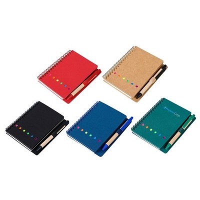 3Pcs Pocket Office Notebooks Lined Pocket Notepads with Sticky Notes Index Tabs