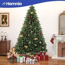 6ft Green Artificial Christmas Tree 880 Tips Hinged Branches Unlit w/ Metal