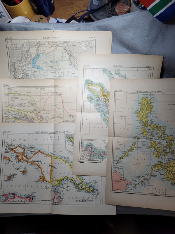 Antique Maps - Pacific, Polynesia, New Guinea, Sumatra, Phillipines - 1892