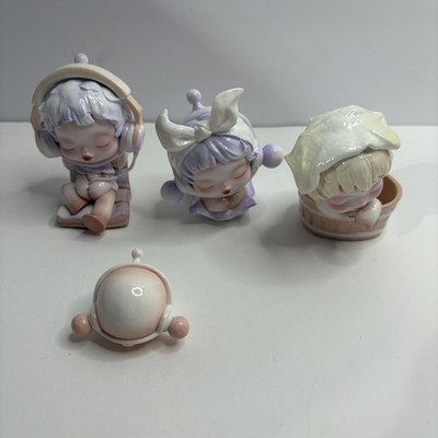 POPMART Skullpanda Lot of 4 Figures-Day Off, Enjoy Oneself, Loosening,The Warmth