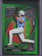 2026 Leaf Baseball Nation #55 Daniel Pierce Green Prismatic #/25