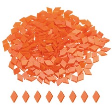 200g Mosaic Tiles Rhombus Shape Glass Mosaic Tiles Stained Mosaic Orange Red