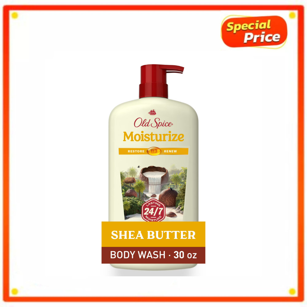 Old Spice Men's Body Wash Moisturize with Shea Butter, All S